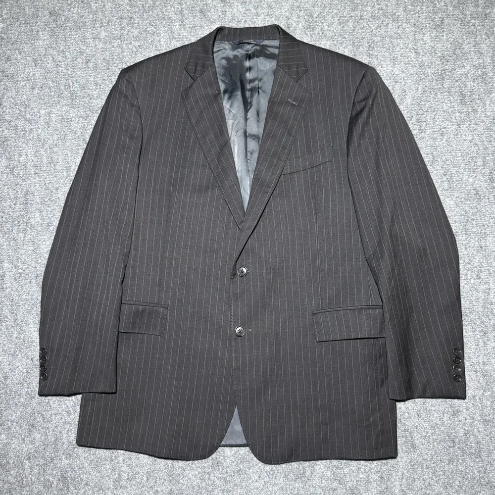 Brooks Brothers 1818 Regent Estrato Trabaldo Togna Blazer 44R/W38 Black Wool